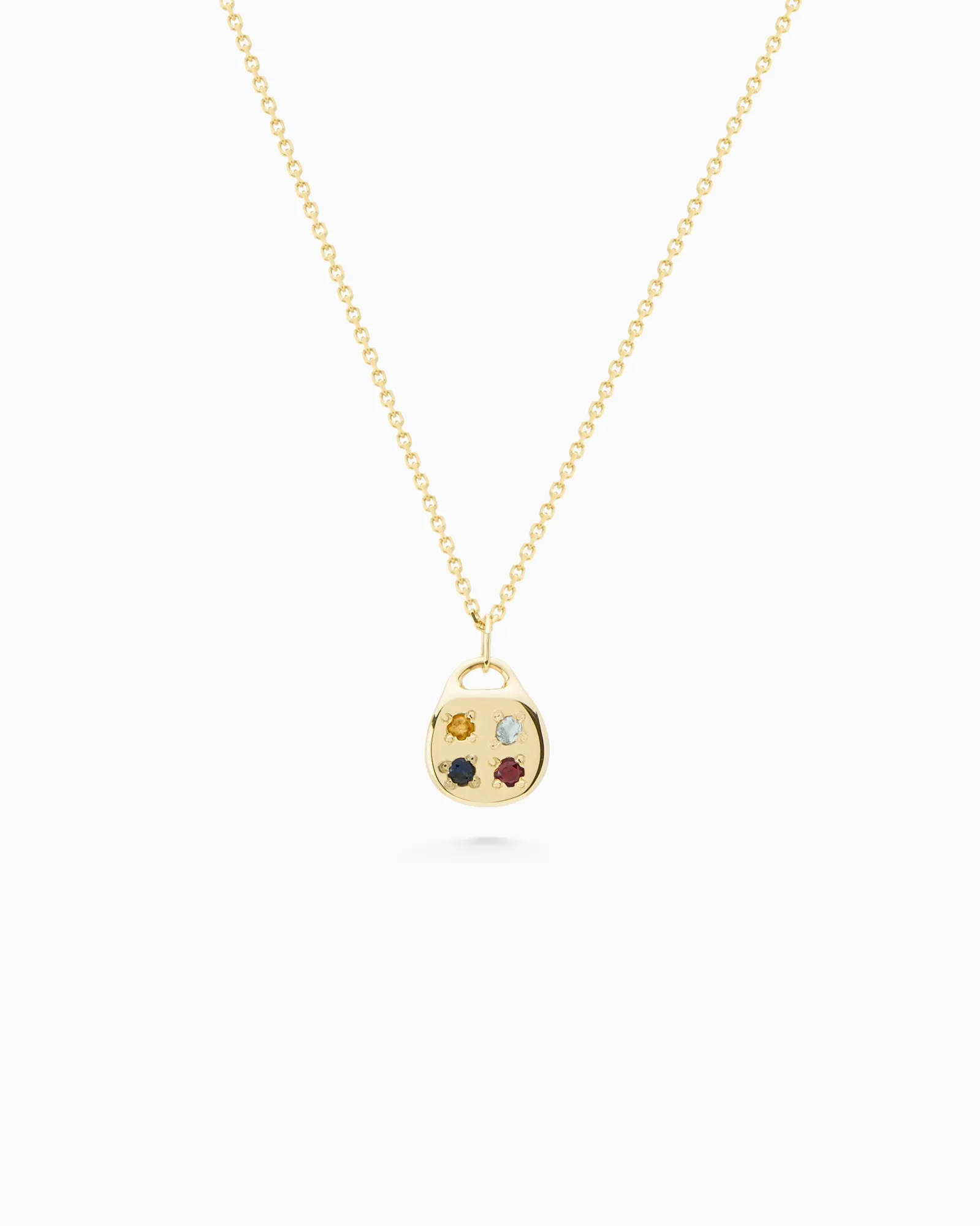 Round Stone Pendant | Yellow Gold