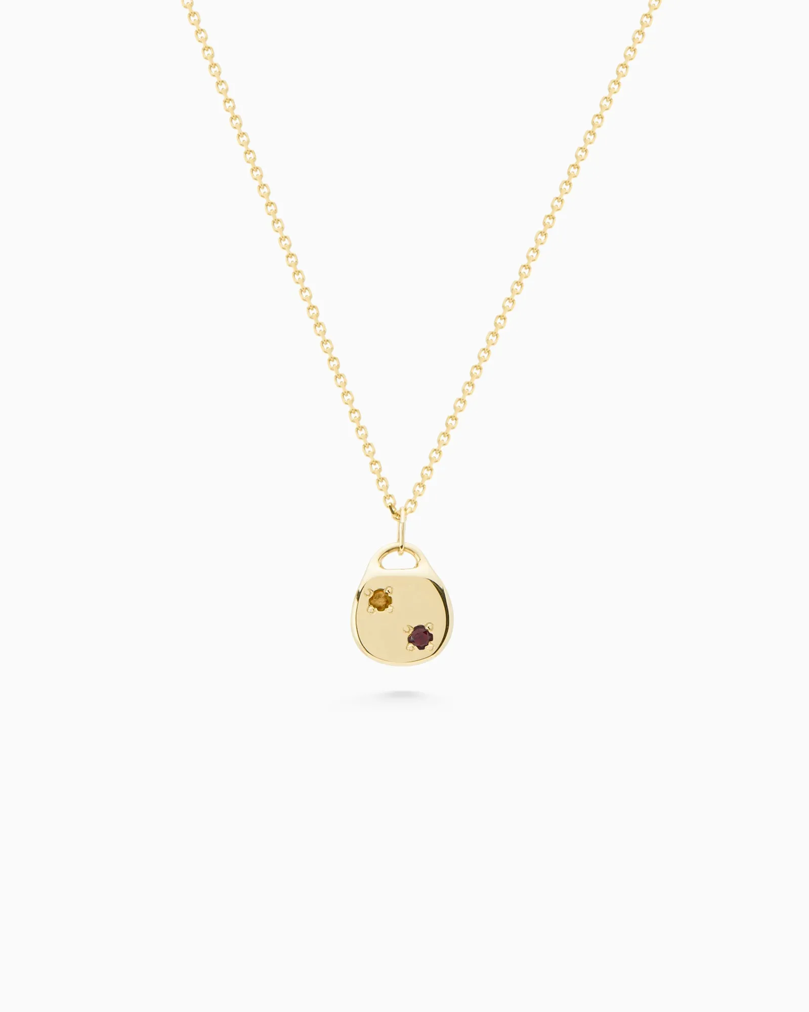 Round Stone Pendant | Yellow Gold