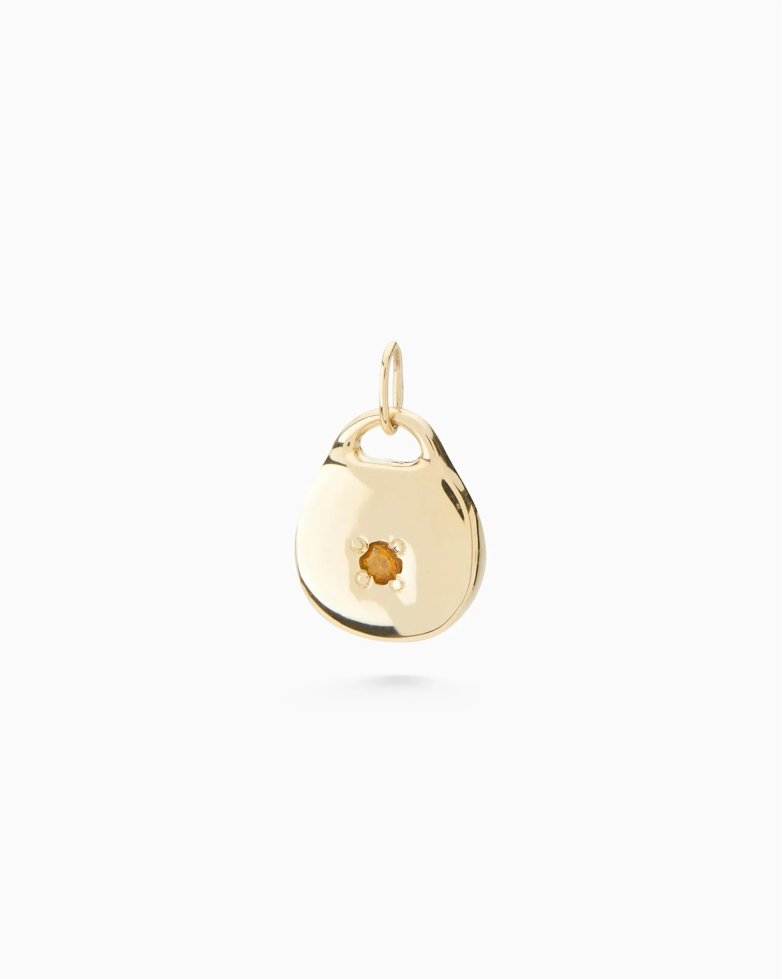 Round Stone Pendant | Yellow Gold