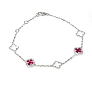 Ruby Luck Chain Bracelet - 9ct