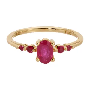 Ruby Pebble Ring