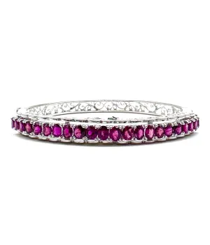 Ruby scroll bangle bracelet