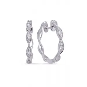 S Kashi & Sons Hoop Earrings E8004WG