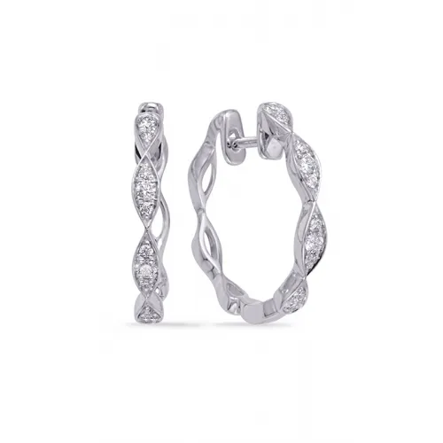 S Kashi & Sons Hoop Earrings E8004WG