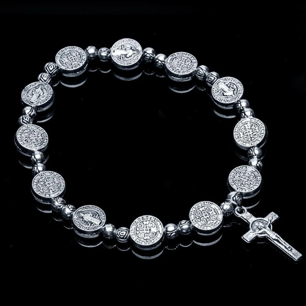 Sacred Mercy Rosary Cross Bracelet