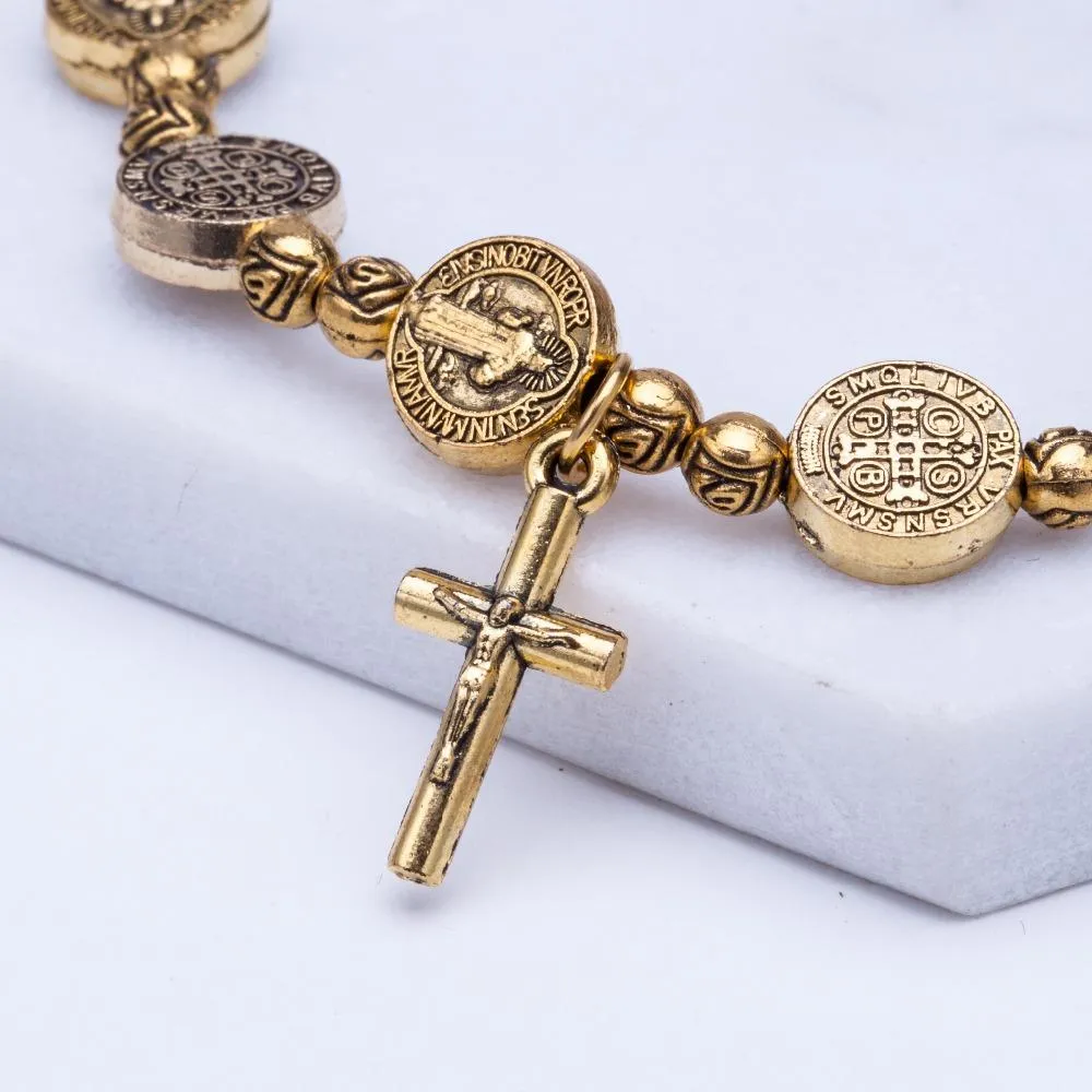 Sacred Mercy Rosary Cross Bracelet