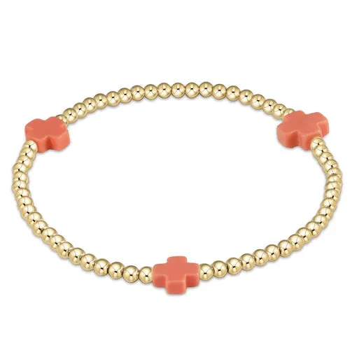 Signature Cross Bead Bracelet - Gold