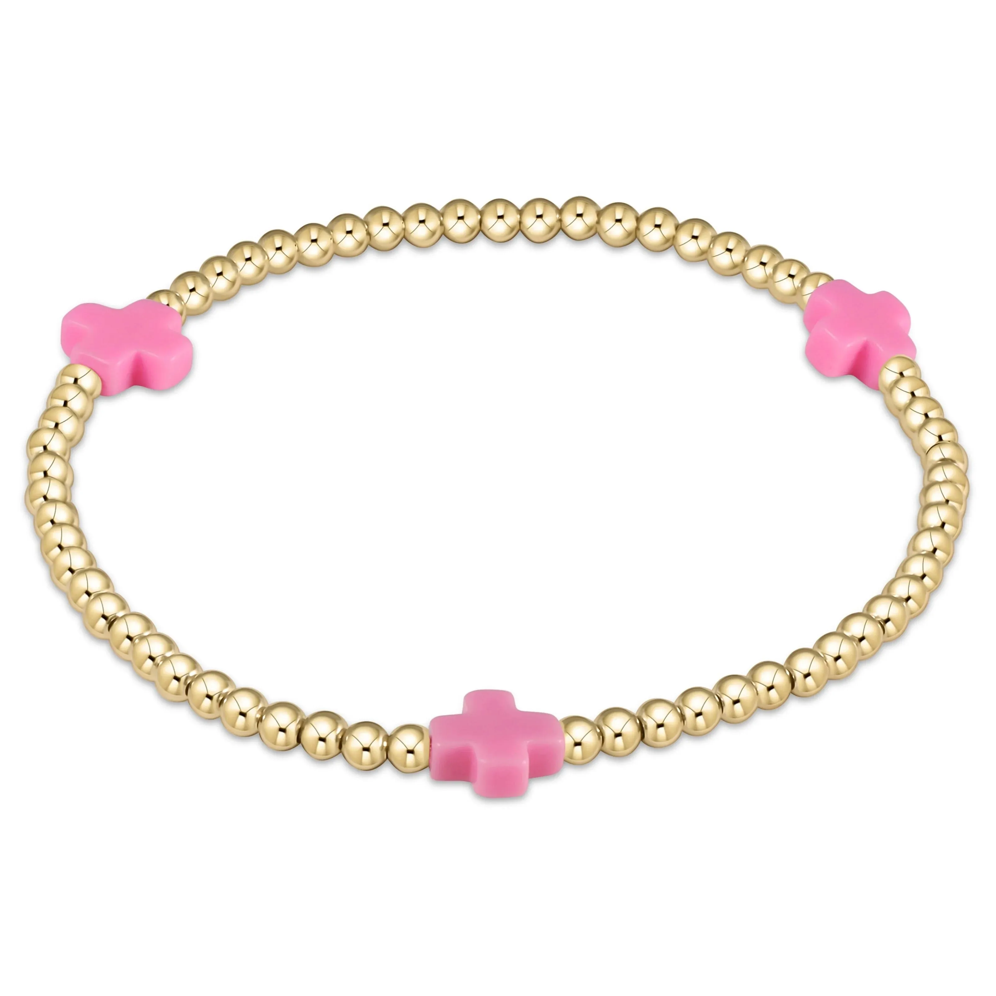 Signature Cross Bead Bracelet - Gold