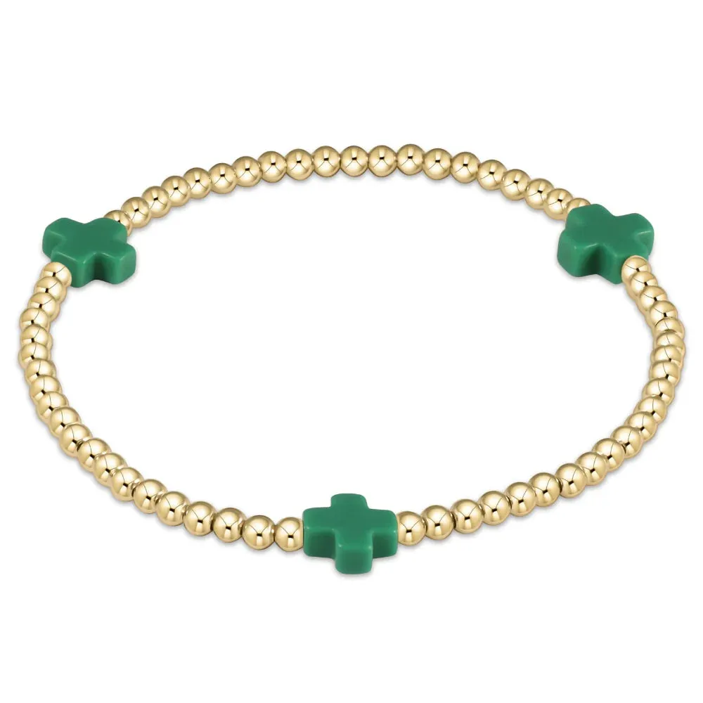 Signature Cross Bead Bracelet - Gold