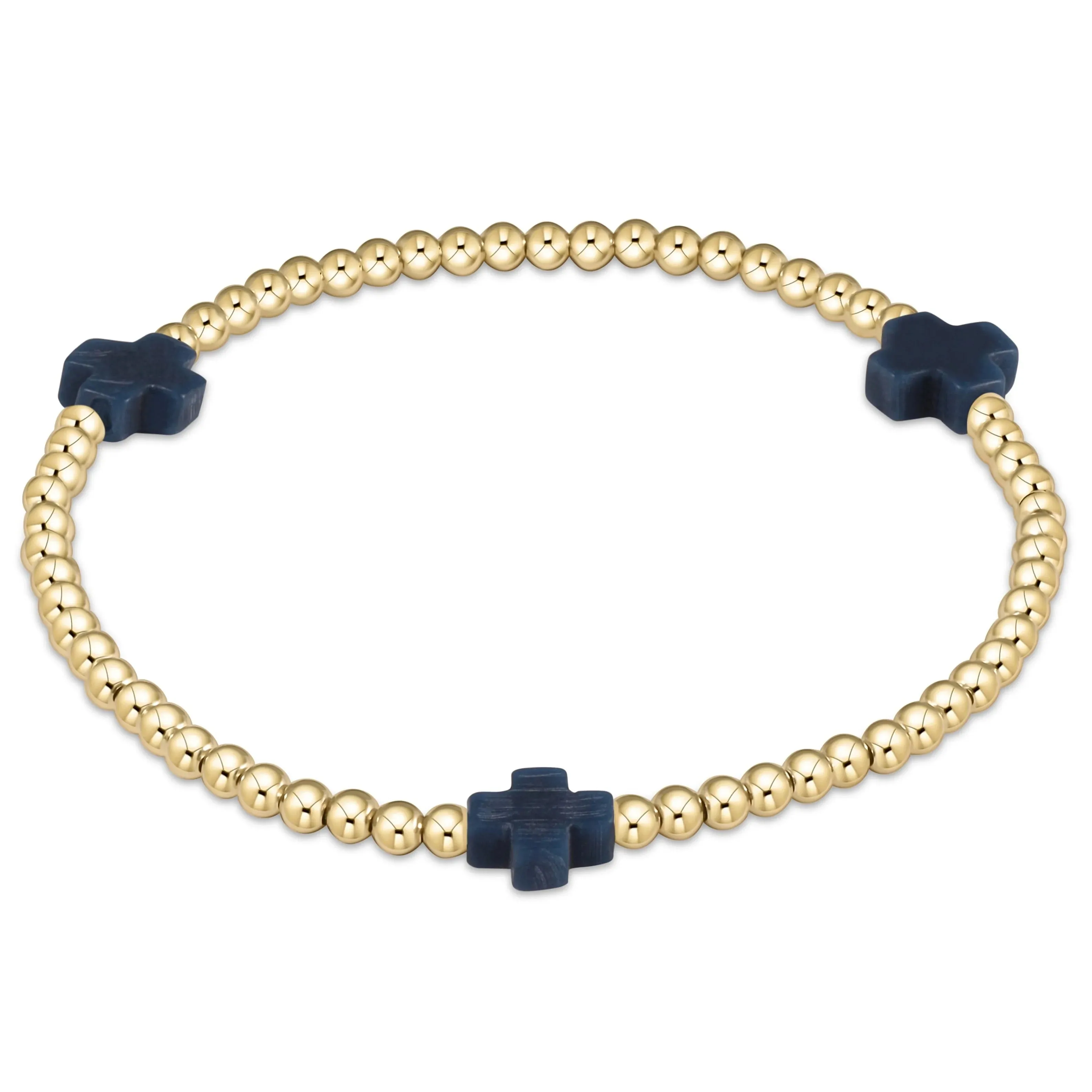 Signature Cross Bead Bracelet - Gold