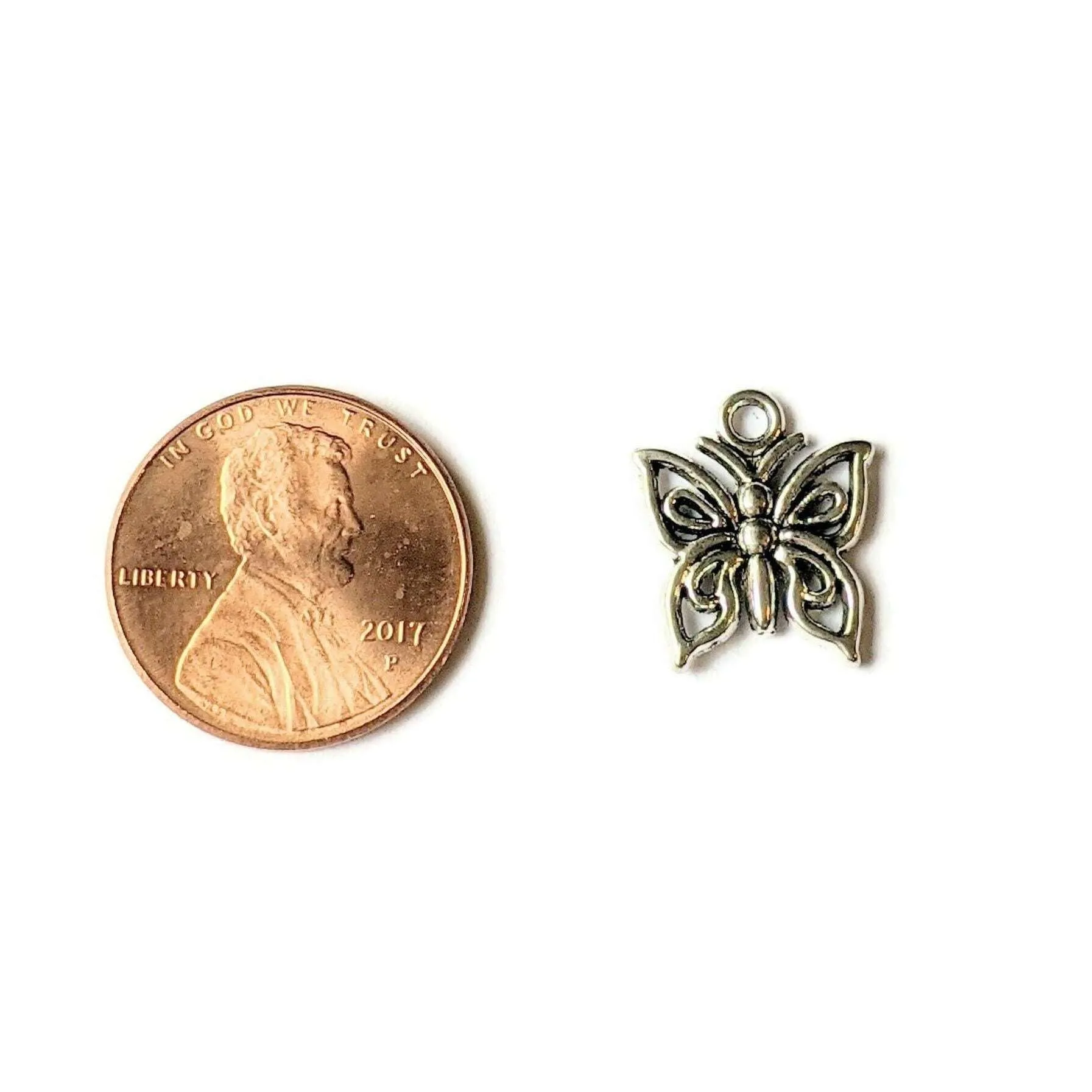 Silver Butterfly Charm III