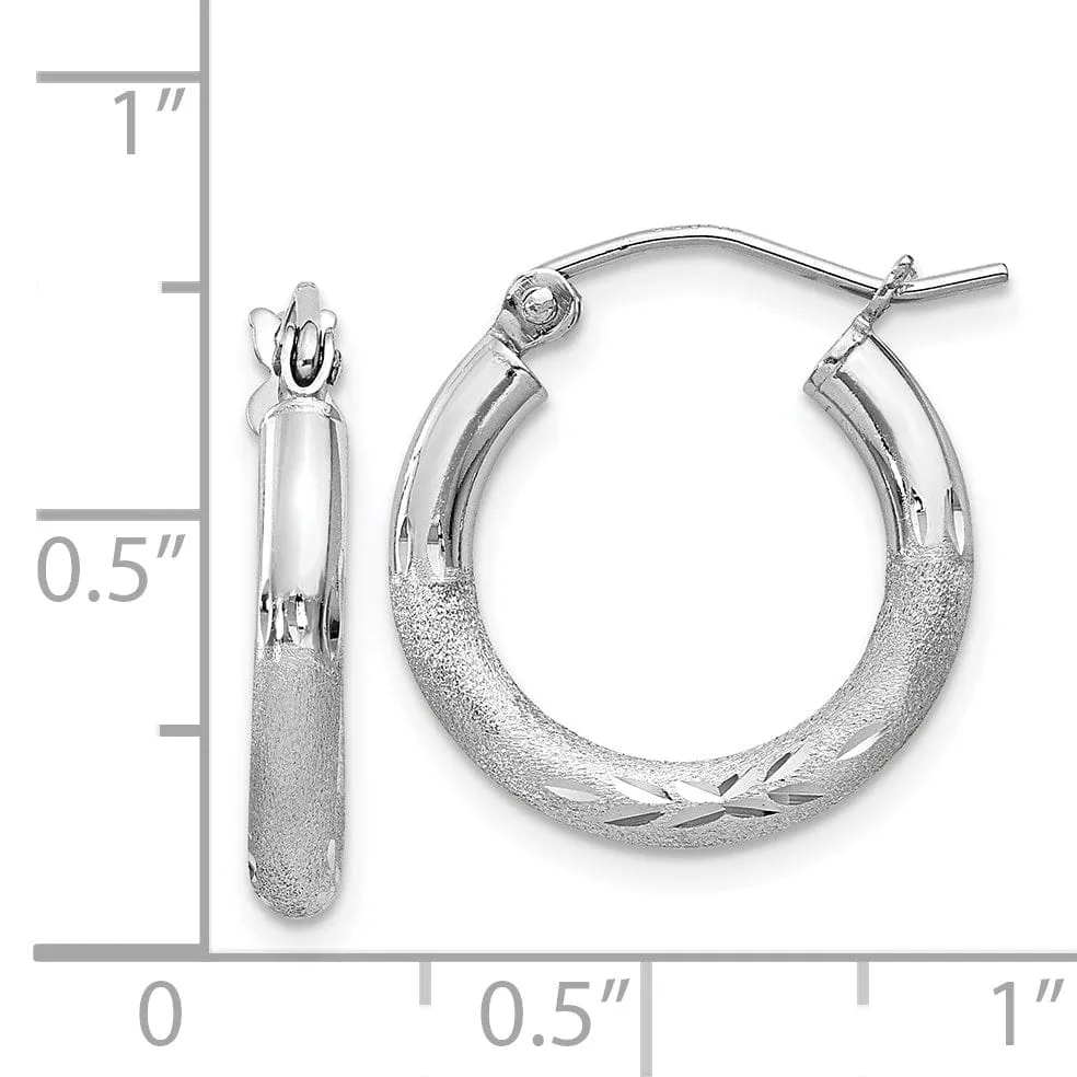 Silver D.C Round Hoop with Hinged Earrings