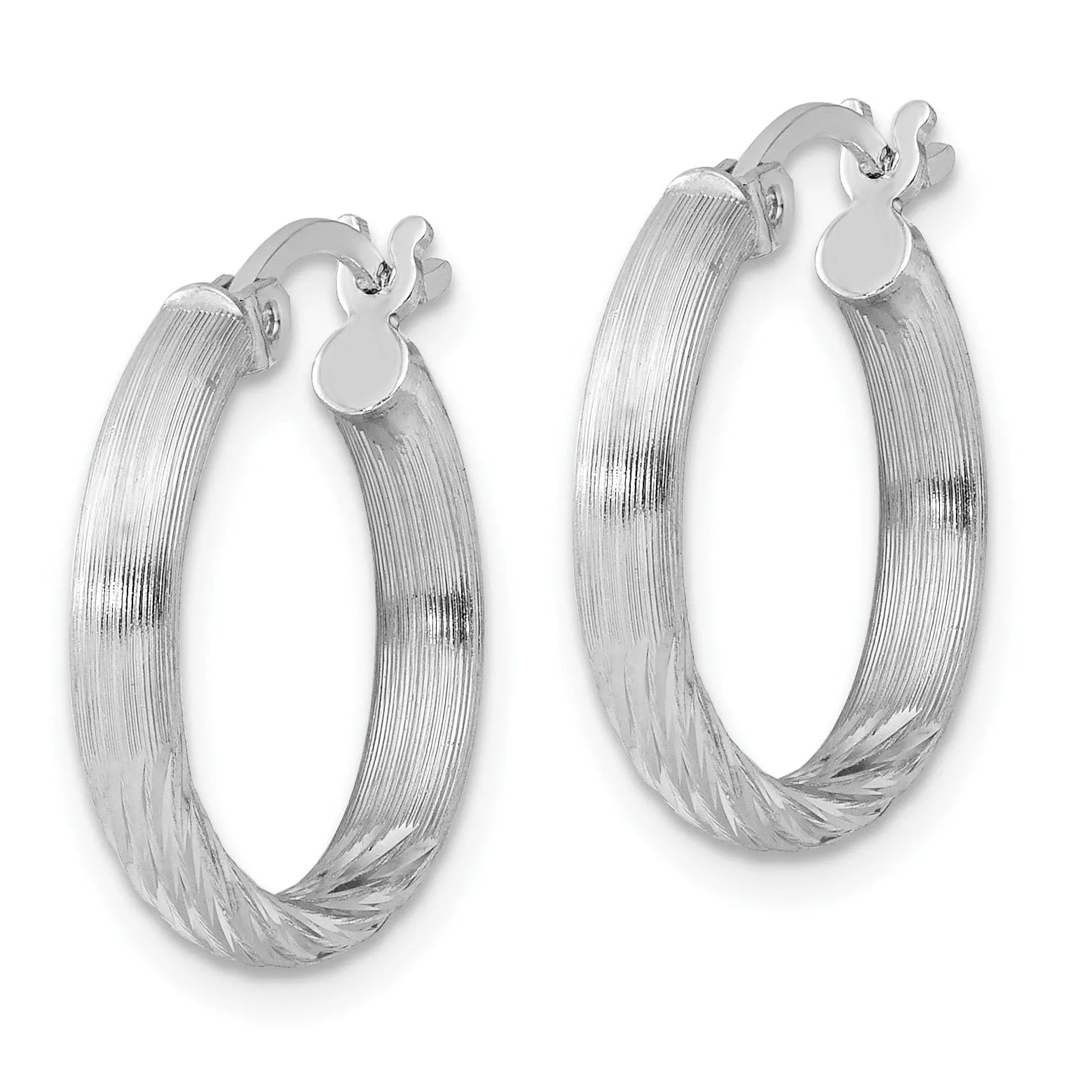 Silver D.C Round Hoop with Hinged Earrings