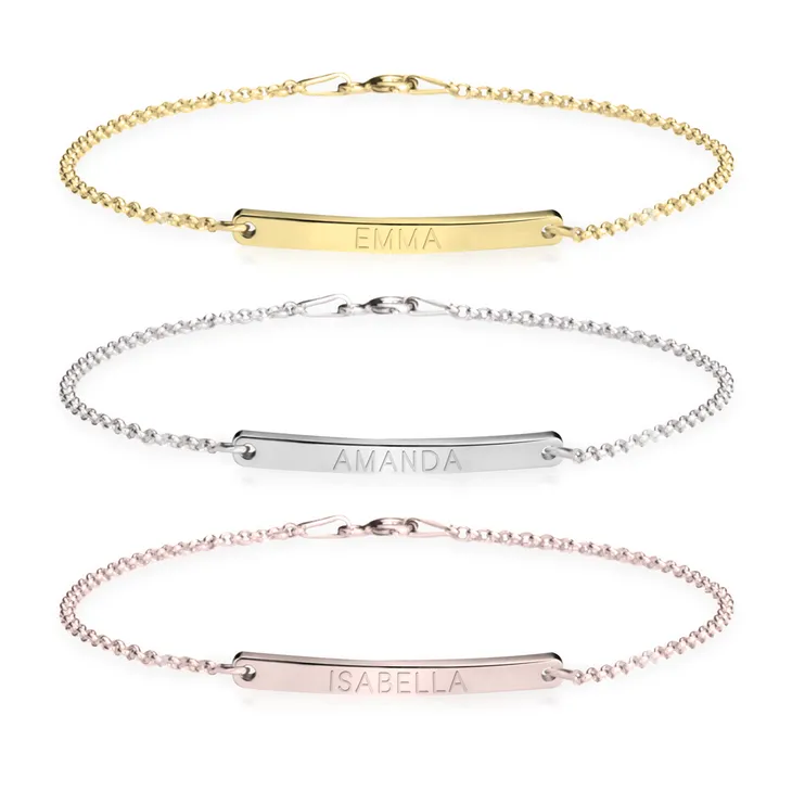 Skinny Bar Bracelet - Rose Gold Plated