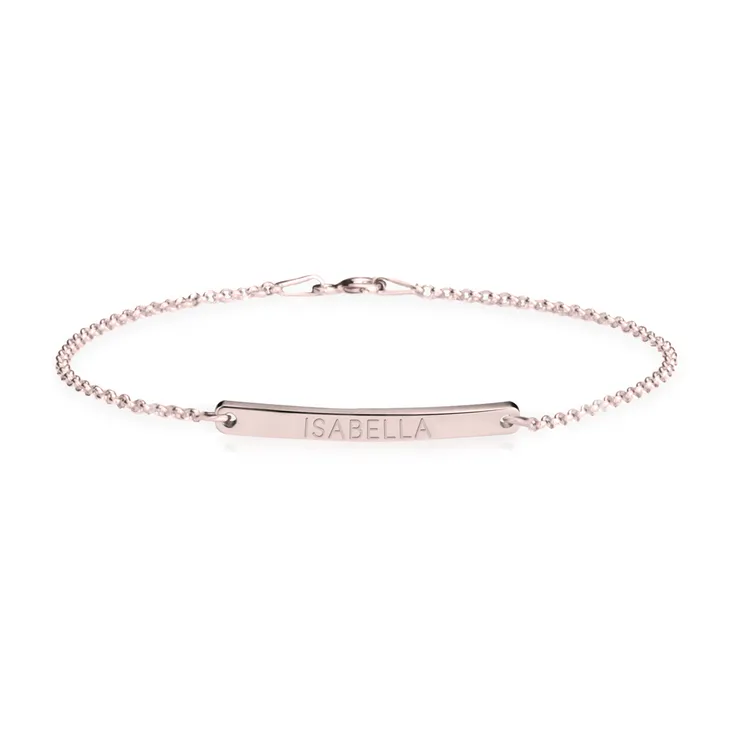 Skinny Bar Bracelet - Rose Gold Plated