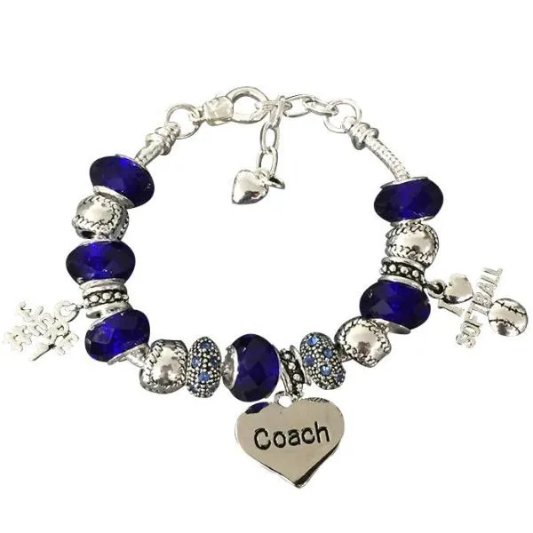 Softball Coach Pandora Style Bracelet