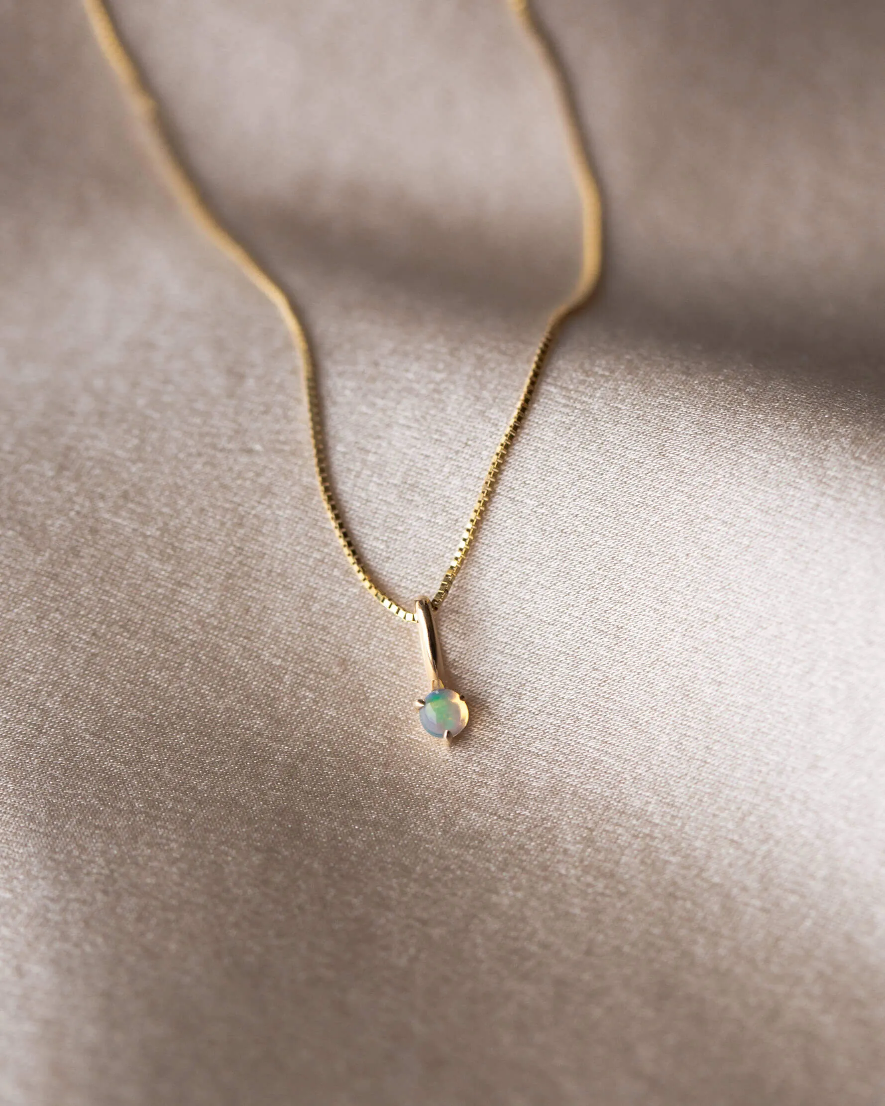 Solid Gold Aura Pendant Necklace