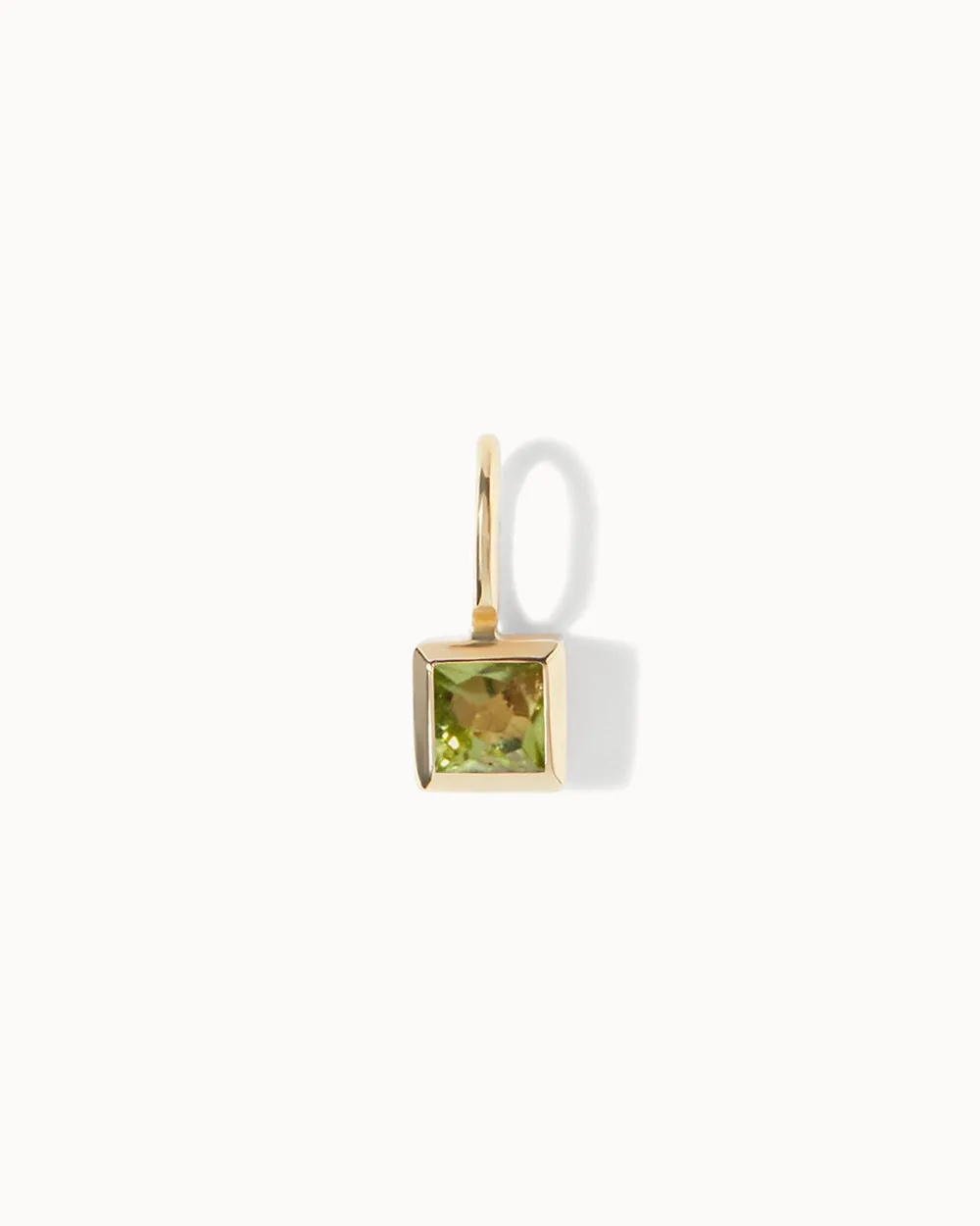 Solid Gold Peridot August Birthstone Charm