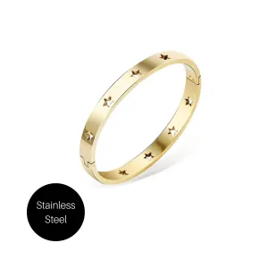 Star Bangle Bracelet in Gold