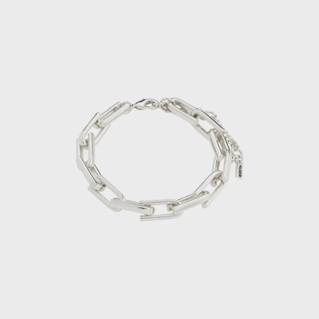 STAY SILVER U CHAIN BRACELET