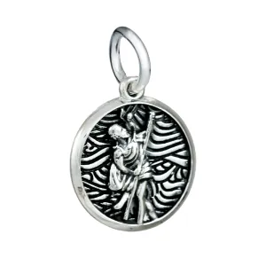 Storm Guardian Saint Christopher Personalised Silver Charm