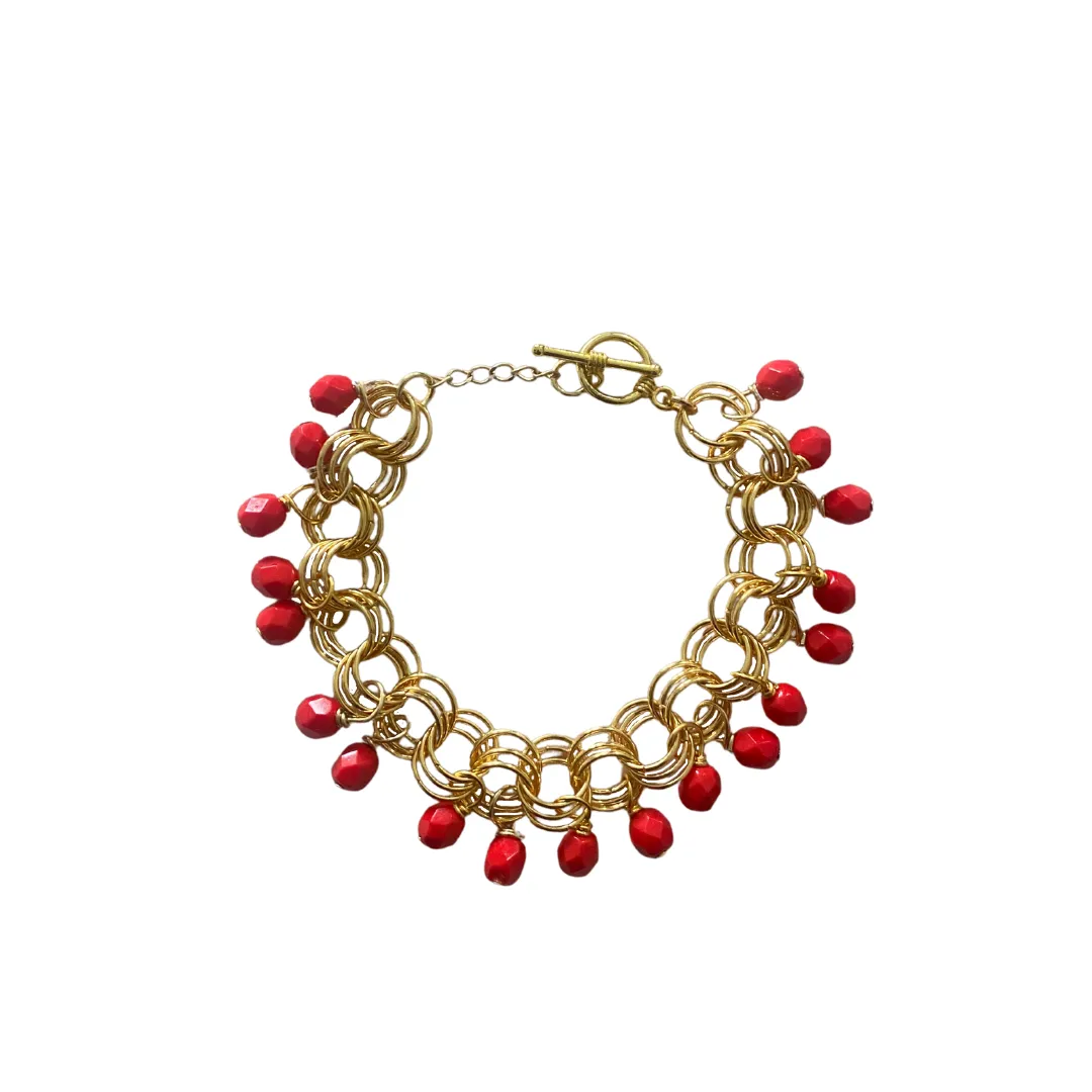 The Donna Bracelet in Opaque Red