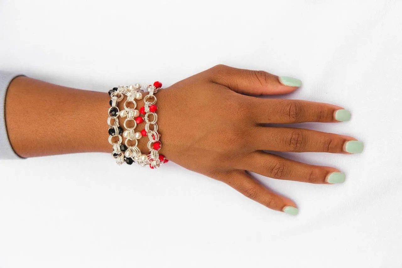 The Donna Bracelet in Opaque Red