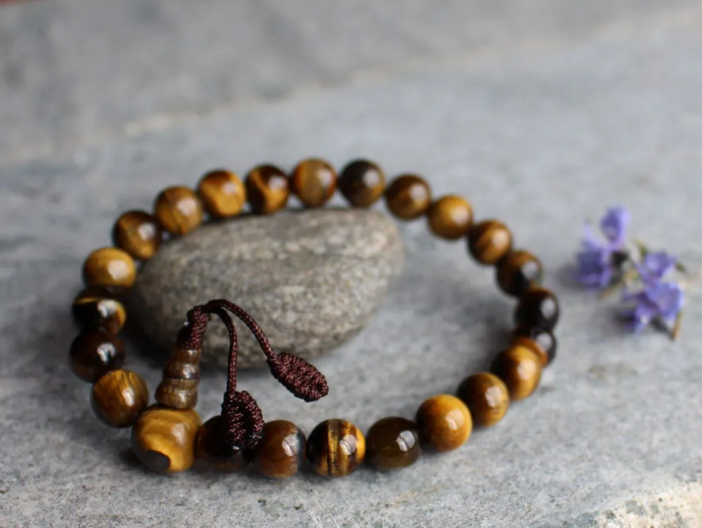 Tiger Eye Stone Wrist Mala