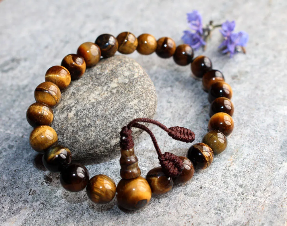 Tiger Eye Stone Wrist Mala