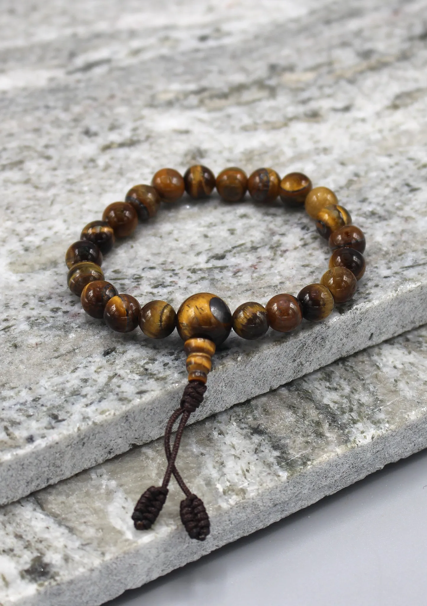 Tiger Eye Stone Wrist Mala