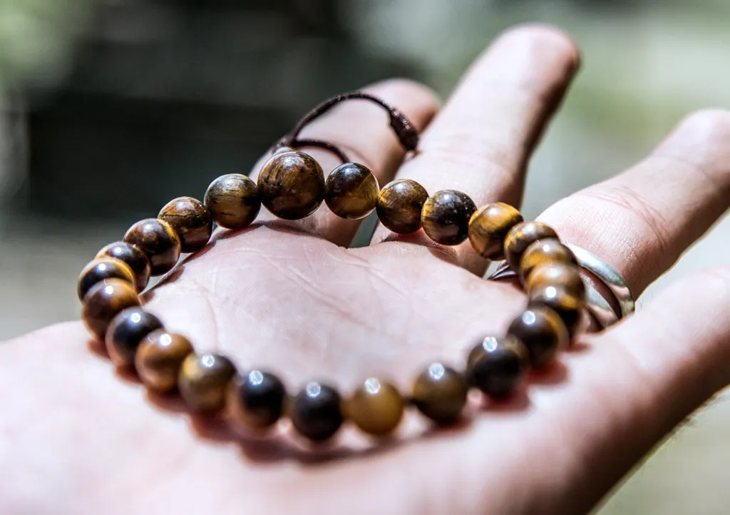 Tiger Eye Stone Wrist Mala