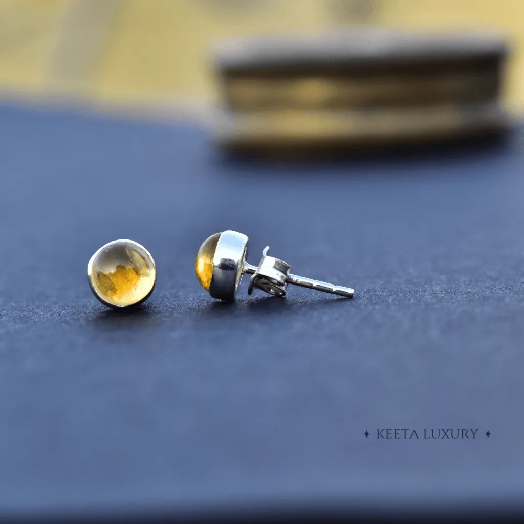 Tiny Star - Citrine Studs