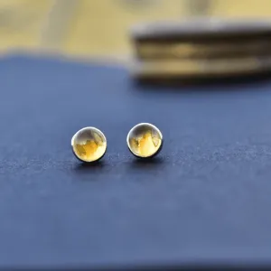 Tiny Star - Citrine Studs