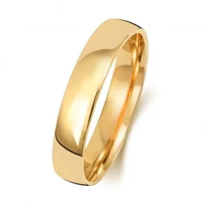 Wedding Band 9K Slight Court 4 mm-1.45 Wedding  Ring W114M