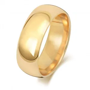 Wedding Band 9K Trad Court 7mm Wedding  Ring W167H