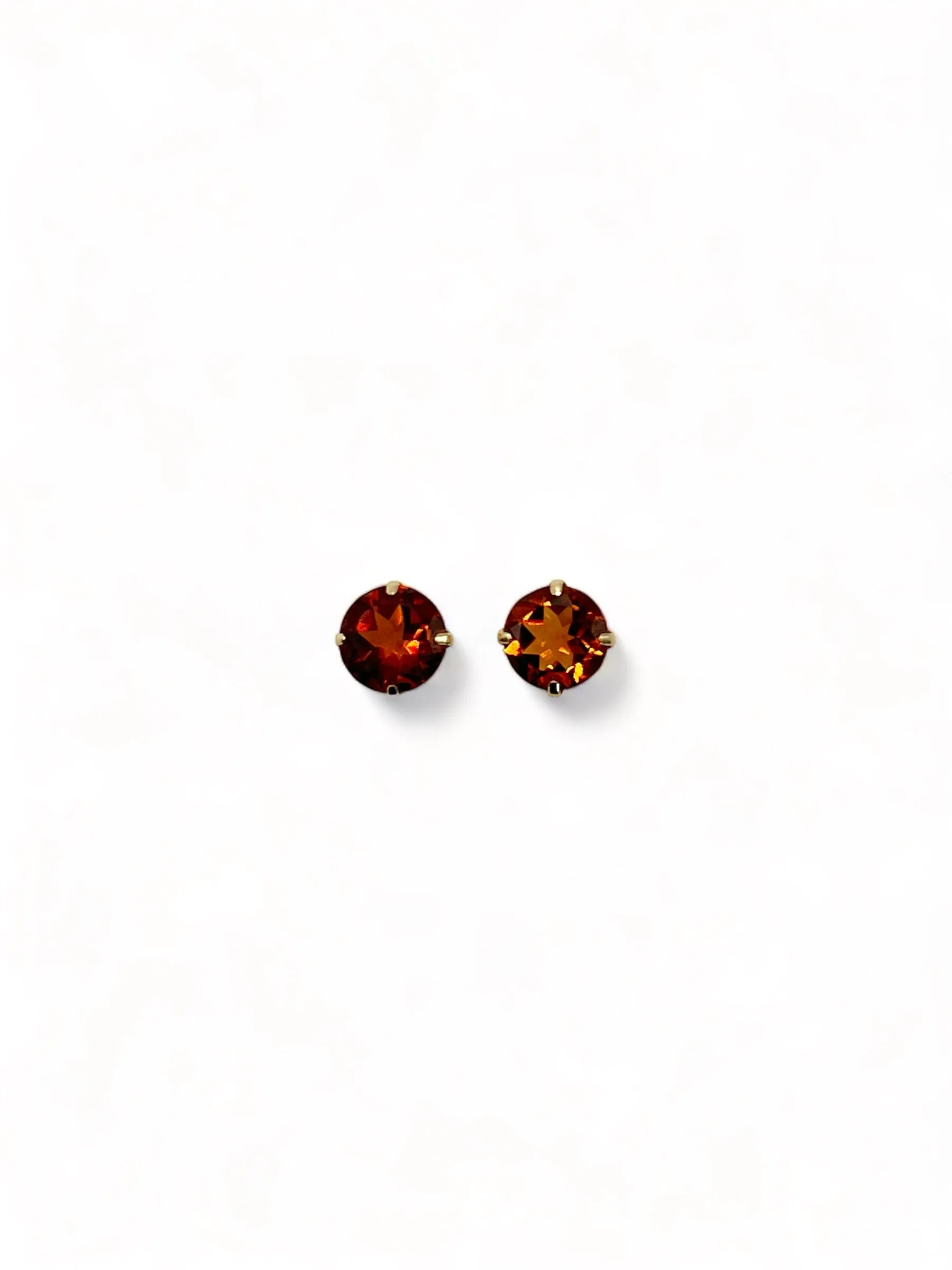 WHISKEY CITRINE STUD EARRINGS