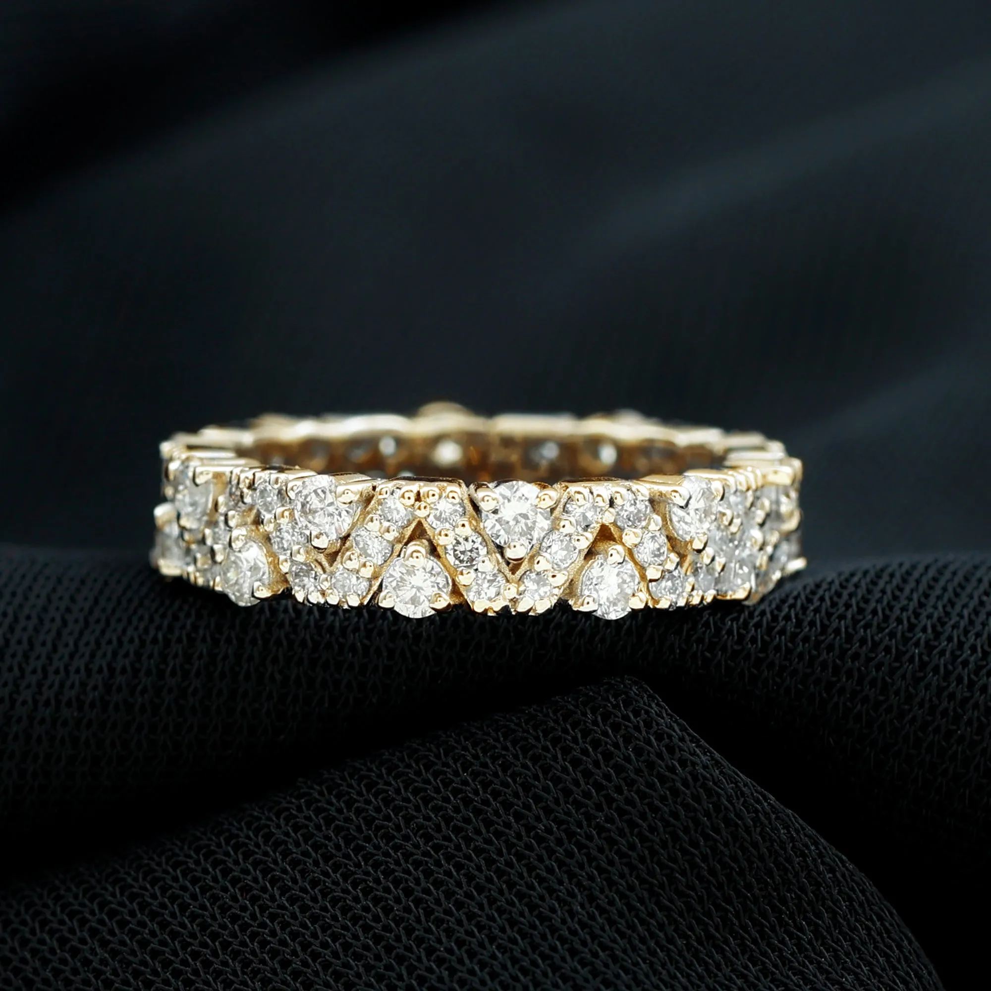 Zircon Wedding Anniversary Eternity Ring